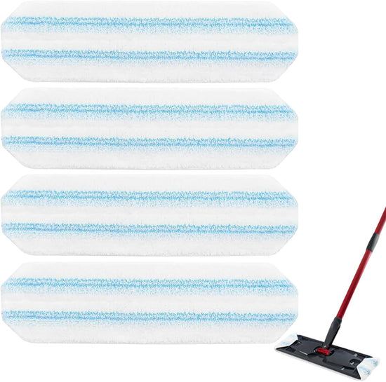 4-Pack Replacement Mop Pads for O-Cedar H2pro Flat Mop System & Vileda | O&