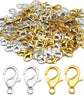 50 Pieces Stainless Steel Lobster Claw Clasps, Silver & Gold Bracelet Necklace Clasps Findings for DIY Jewelry Making(21x12mm)