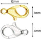 50 Pieces Stainless Steel Lobster Claw Clasps, Silver & Gold Bracelet Necklace Clasps Findings for DIY Jewelry Making(21x12mm)