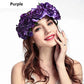 Rose Floral Headpiece - Fake Flower Crown, Headband for Women, Girls, Hair Accessory, and Pet Wreath (Purple)