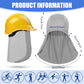 Helmet Liner with Neck Mask, Cooling Skull Cap Sweat Wicking Cap with Tail Sun Cycling Running Neck Protection Hat