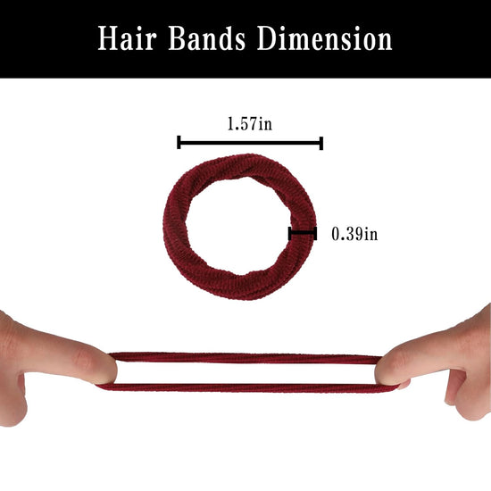10 Pieces Thick Hair Ties Seamless Elastic Hair Ties for Women, Girls Hair Accessories Colorful Ponytail Holders with Pattern Texture No Crease Soft Hair Bands for Thick Thin and Curly Hair 10 Styles