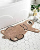Cute Soft Small Sloth Shaped Mat for Bathroom,Showroom Bathmat,Non-Slip Bath Rugs,Play Carpet Area Rug for Kids,Photography Props (25.6X39.4&