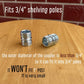 Vega 4-Pack Small Threaded Pole Connectors for 3/4" Shelving Posts, Industrial Style, Wire Rack Shelving