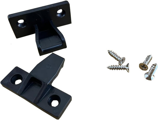 Push on Fitting, Attach Pannels for Kitchen Cabinet, False Drawer Front Replacement Bracket with Screws, Cabinet Clips (2 Sets)