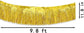 Gold Parade Float Fringe,Tinsel Streamers Banners,Tinsel Fringe Banners,for Party Decoration Parade Float Decorations Graduation Ceremony Decorations Festival Celebration,11.8 in x 9.8 ft,4pack
