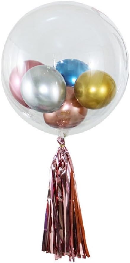 25 Pack Bobo Balloons, 24 Inch Clear Bobo Balloons, DIY Transparent Bubble Balloon for Wedding, Christmas, Birthday Party Decoration