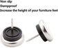 20pcs Round Heavy Duty Furniture Pads, Nail On Furniture Sliders Hardwood Floor Protectors Metal Nail On Glides for Chair Table Desk Cabinet Sofa Couch Leg Feet Non Slip Glides (Dia 19mm)
