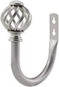 2 Pack Curtain Holdbacks, U Shaped Wall Mounted Curtain Tieback Hooks Drapery Tiebacks Decorative Curtain Hooks Window Treatment Holdbacks Hardware for Home Decor (Silver)