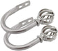 2 Pack Curtain Holdbacks, U Shaped Wall Mounted Curtain Tieback Hooks Drapery Tiebacks Decorative Curtain Hooks Window Treatment Holdbacks Hardware for Home Decor (Silver)