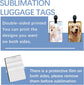 40 Pcs Luggage Tag Blanks - Rectangle Bulk with Belt - MDF Bag Tags - Heat Transfer Double Sides - Keychain Blanks - 2.4x3.8 inch