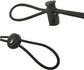 20pcs Plastic Cord Locks with 1/8-Inch 50ft Elastic Cord Heavy Stretch Round String, 10Pcs Sing-Hole, 10pcs Double-Hole Spring Toggle Stopper Slider Black (3mm-Black)