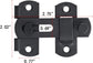 2 Packs Barn Door Latches，2.75” x 2.02” Matte Black Stainless Steel barn gate flip Door Latch Bi-fold Door Lock,Sliding Door Antique Lock Gate Latches Wine Cabinet Closet Door Latches  Small_Matte