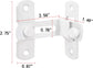4 Packs Flip Door Sliding Latches，White 90 Degree Stainless Steel Bar Gate Latches Safety Door Lock,Sliding Door Antique Lock Gate Latches Wine Cabinet Carbon Steel Closet Door Latches  White    White