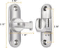 Silvery Barn Door Latches,90/180 Degree Gate Lock,Flip Gate Latches Hardware,Zinc Alloy Right Angle Door Lock Latch,Door Security Sliding Door Latch Lock for Cabinets,Bathroom Silvery_1 Pack