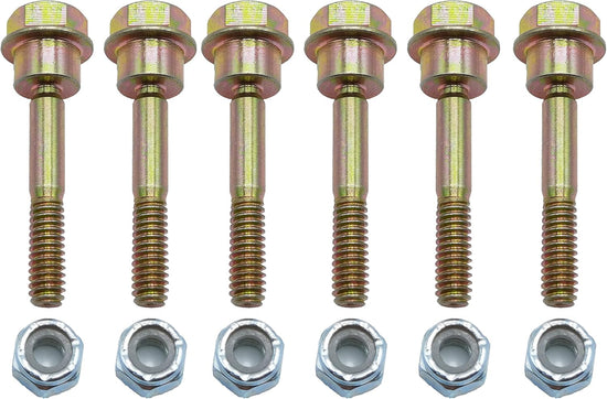 （Pack of 6 ） 580790401 588077502 Replacement Shear Bolts & Nuts Kit for Husqvarna 539976978, 595086601 2 Stage Snow Blowers/Snow Throwers 570XP 575XP 576XP