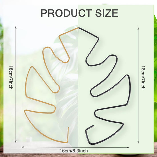 4pcs Iron Plant Stem Supports, Monstera Plant Support Outdoor Indoor Plant Accessories, 2 Colour Turtle Shell Bamboo Clamp Set for Thriving Growth (Gold+Black)