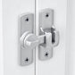 Silvery Barn Door Latches,90/180 Degree Gate Lock,Aluminum Alloy Right Angle Door Lock Latch,Flip Gate Latches Hardware,Door Security Sliding Door Latch Lock fo Cabinets,Barn Door,Bathroom  Silvery