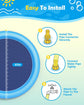Splash Pad for Dogs & Kids - Anti-Slip Dog Pool for Large Dogs, 0.58 mm Thickened Durable Outdoor Water Play Mat, Summer Sprinkler Toy for Backyard (67in, Blue)
