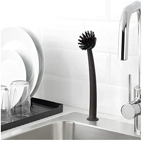 Dish-Washing Brush, Black,Polypropylene Plastic Polyester Synthetic Rubber(Length : 29cm)