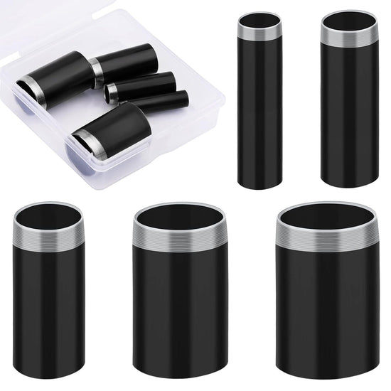 5 Sizes Round Hole Punch, Hollow Punch Cutter Tool Set with Storage Case, Leather Craft Tools Kit for Handmade DIY Craft Hole Punch Black  5 pcs  Black  5 pcs