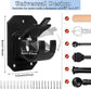 8PCS No Drill Curtain Rod Brackets,Nail Free Adjustable Curtain Rods No Drilling,Self Adhesive Curtain Rod Holder,Perforated Curtain Rod Hook,Non Screw Stick On Sticky Black Drape Pole Hanger Black
