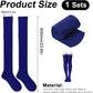 1 Pair Thigh High Socks, Cotton Soft Knee High Long Stockings Leg Warmers for Women Girls Christmas Cosplay (Royal Blue), 23.6inch
