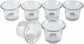 Clear Chunky Glass Lip Votive Candle Holders Tealight Votive Cups for Wedding Proposal, Spa, Aromatherapy, Meditation, 6 Counts by Shxstore Clear