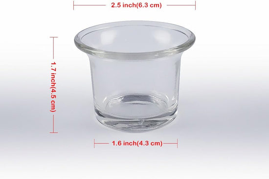 Clear Chunky Glass Lip Votive Candle Holders Tealight Votive Cups for Wedding Proposal, Spa, Aromatherapy, Meditation, 6 Counts by Shxstore Clear