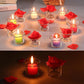 Clear Chunky Glass Lip Votive Candle Holders Tealight Votive Cups for Wedding Proposal, Spa, Aromatherapy, Meditation, 6 Counts by Shxstore Clear