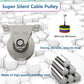 Groove Wheel Pulley Stainless Steel Pulley Block Super Silent Single Pulley Block for DIY Gym Equipment,Sliding Gate Detachable Duplex Bearing with Mounting Screws and Expansion Pipes U Type (1 Pack)