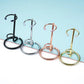 4 Pieces Small Crystal Rod Display Stand - Elegant Iron Gemstone and Mineral Holder, Geode Holder for Small Gemstone Crystal Mineral Agate Two Sizes 2.4x3.7 Inch 3.38×5.11 Inch Size (silver, large)