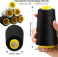 6 Rolls 3000 Yard Each Serger Thread Polyester Cones Spool Thread for Sewing Serger Overlock Quilting Sewing Machine (Black, White, Beige, Grey, Dark Grey, Coffee)  Black, White, Beige, Grey,