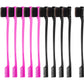 10 Pcs Edge Brush 2-in-1 Double Sided Hair Edges Brushes and Combs Combo Pack, Smooth Grooming and Edge Control (Rose and Black) Rose and Black