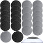 20 Pieces Regular Coarse Replacement Pads for Portable Electric Foot Grinder Foot File Refills Vacuum Adsorption Electric Callus Remover Hard Skin Grind Head for Cracked Heels Dead Skin (Black, Gray)