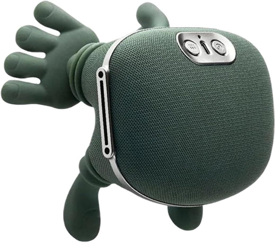 Massager, Real Hand Simulation Shiatsu Deep Tissue Electric Massager for Neck, Back & Shoulders, 3D Kneading, 3-Speed Adjustable USB Rechargeable (Green)