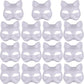 Cat Mask, Cat Mask 15 pcs Half Fox Mask White Therian Mask Diy Paintable Blank Mask for Holloween, Masquerade Party, Cosplay