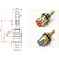 Compatible with 1/2 Ceramic Faucet Insert, Hot and Cold Ceramic Faucet