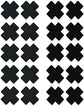 10-pack Disposable X, Plus Sign, Cross Self-Adhesive Satin Nipple Cover Pasties Stickers Black Black Black