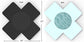 10-pack Disposable X, Plus Sign, Cross Self-Adhesive Satin Nipple Cover Pasties Stickers Black Black Black