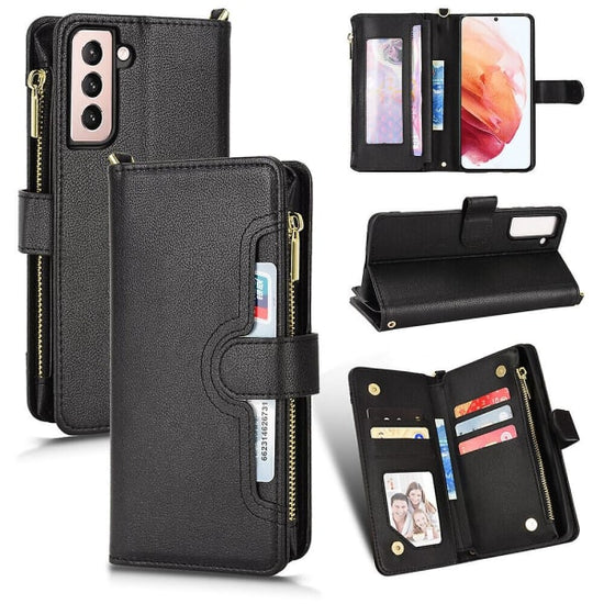 Compatible with Samsung Galaxy S21 5G Case Magnetic Leather Wallet Samsung Card Holder Protective Cover