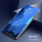Compatible with Samsung S21 FE Transparent Blue Full Body Protection Smart Case 360 Samsung