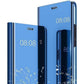 Compatible with Samsung S21 FE Transparent Blue Full Body Protection Smart Case 360 Samsung
