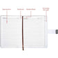 A5 Creative Password Journal with Lock, PU Leather Diary with Combination Lock Password Diary for Notebook Locking Time Book (Style 1)