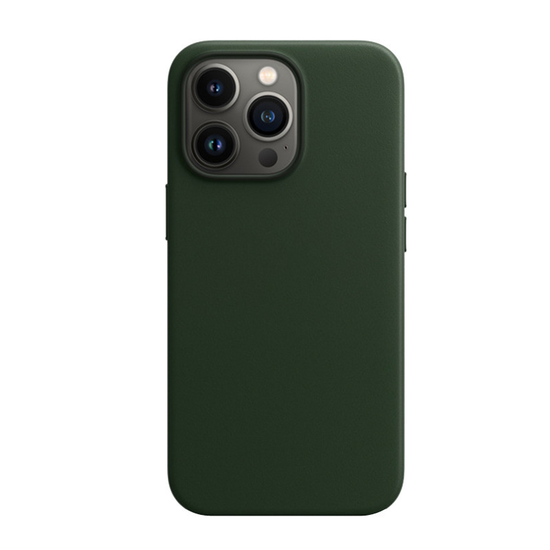 Compatible with iPhone 13 Mini MagSafe Leather Case — Fir Green (Ultimate Protection)