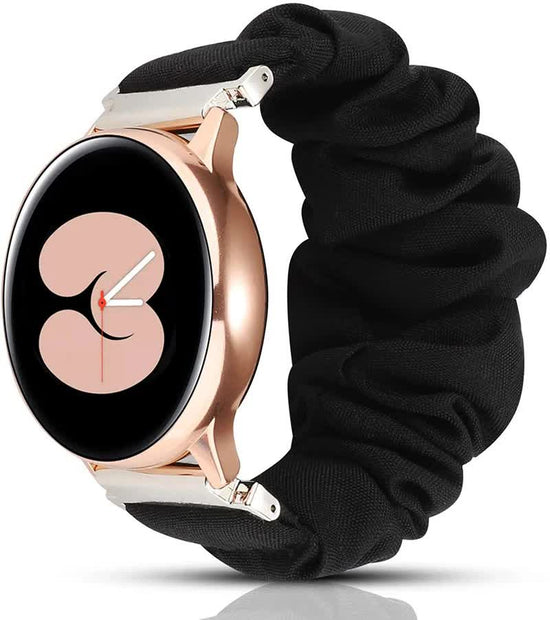 Compatible with Samsung Galaxy Watch Band 40mm 44mm 42mm Classic Scrunchies Bracelet Black Galaxy Watch 4 6