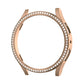 Diamond-Coated Rose Gold Case with PC Single Row Protection Compatible withSamsung Galaxy Watch 6 5 4 40mm