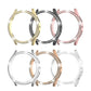 Diamond-Coated Rose Gold Case with PC Single Row Protection Compatible withSamsung Galaxy Watch 6 5 4 40mm