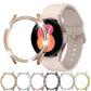 Compatible with Samsung Galaxy Watch 6 5 4 40mm 44mm Case PC Clear Bumper with Diamond Coating for Single Row Shiny Protection
