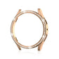 Compatible with Samsung Galaxy Watch 6 5 4 40mm 44mm Case PC Clear Bumper with Diamond Coating for Single Row Shiny Protection